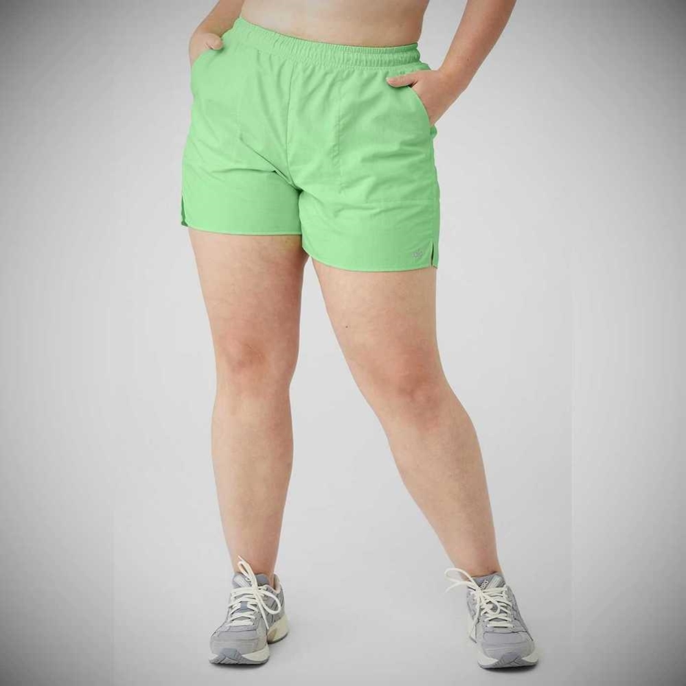 Bermudas Alo Yoga Alumni Mujer Verdes | MX-59LJFI