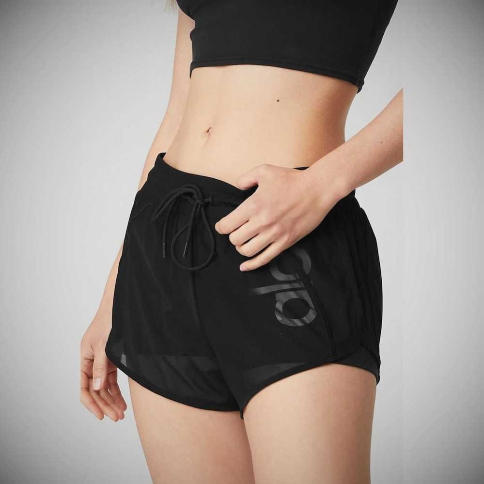 Bermudas Alo Yoga Ambience Mujer Negros | MX-70UIGW