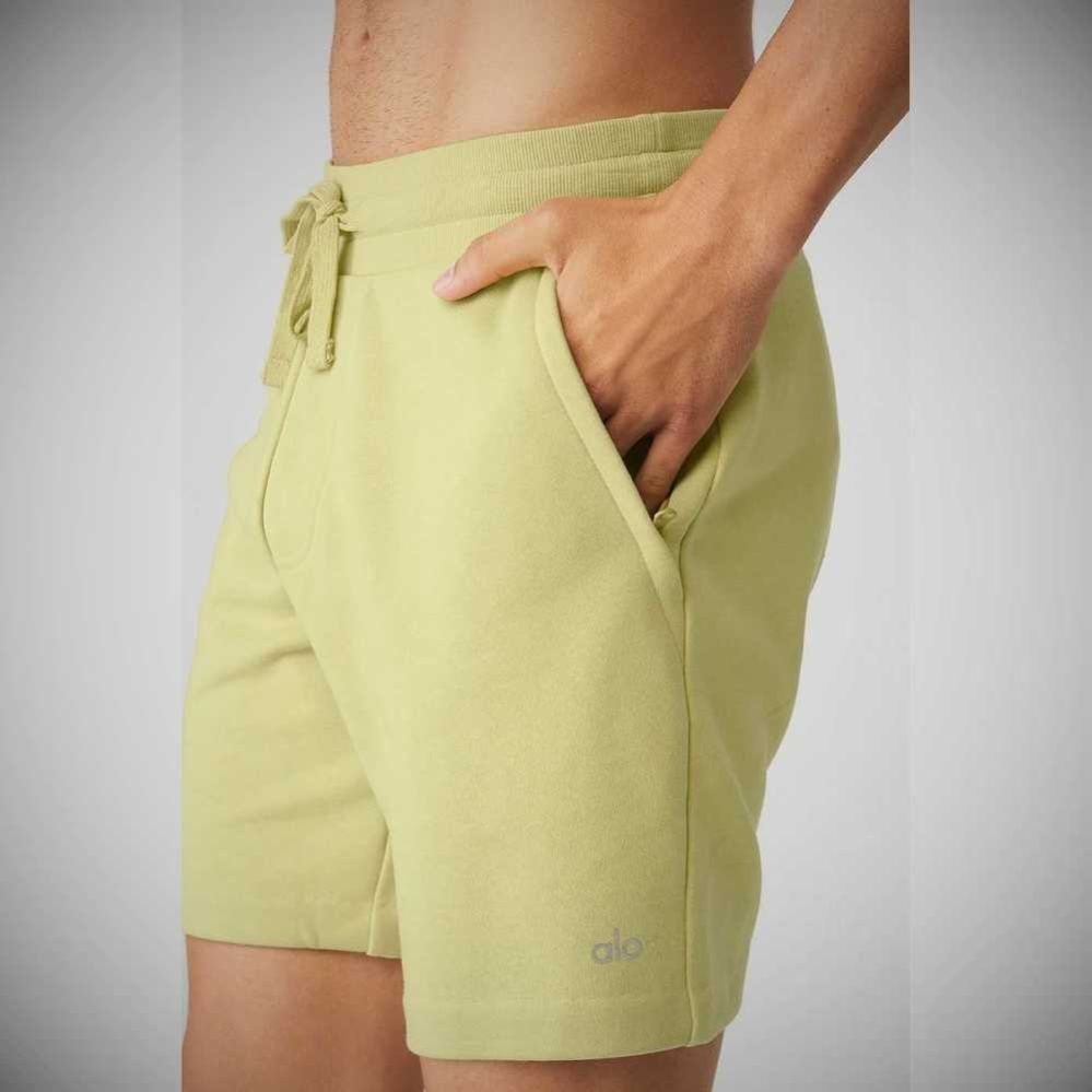 Bermudas Alo Yoga Chill Hombre Grises Amarillos | MX-34WLFN