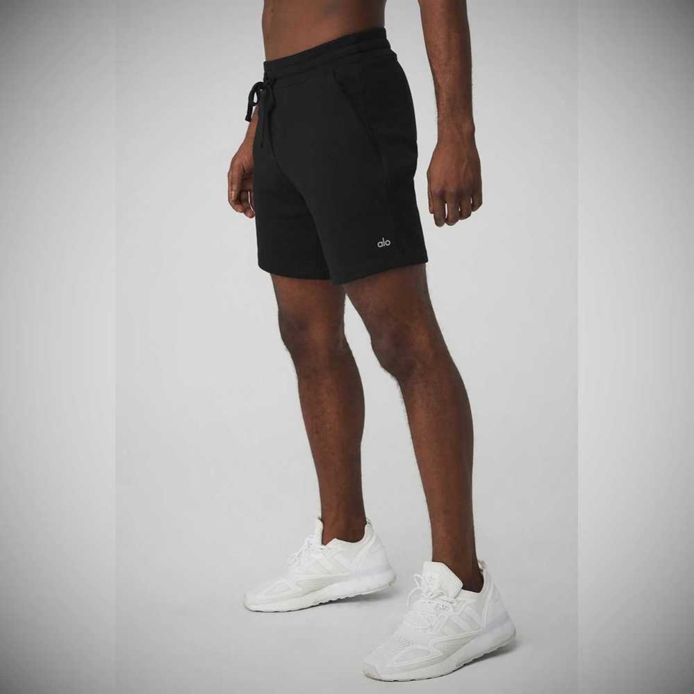 Bermudas Alo Yoga Chill Hombre Negros | MX-85RCBZ