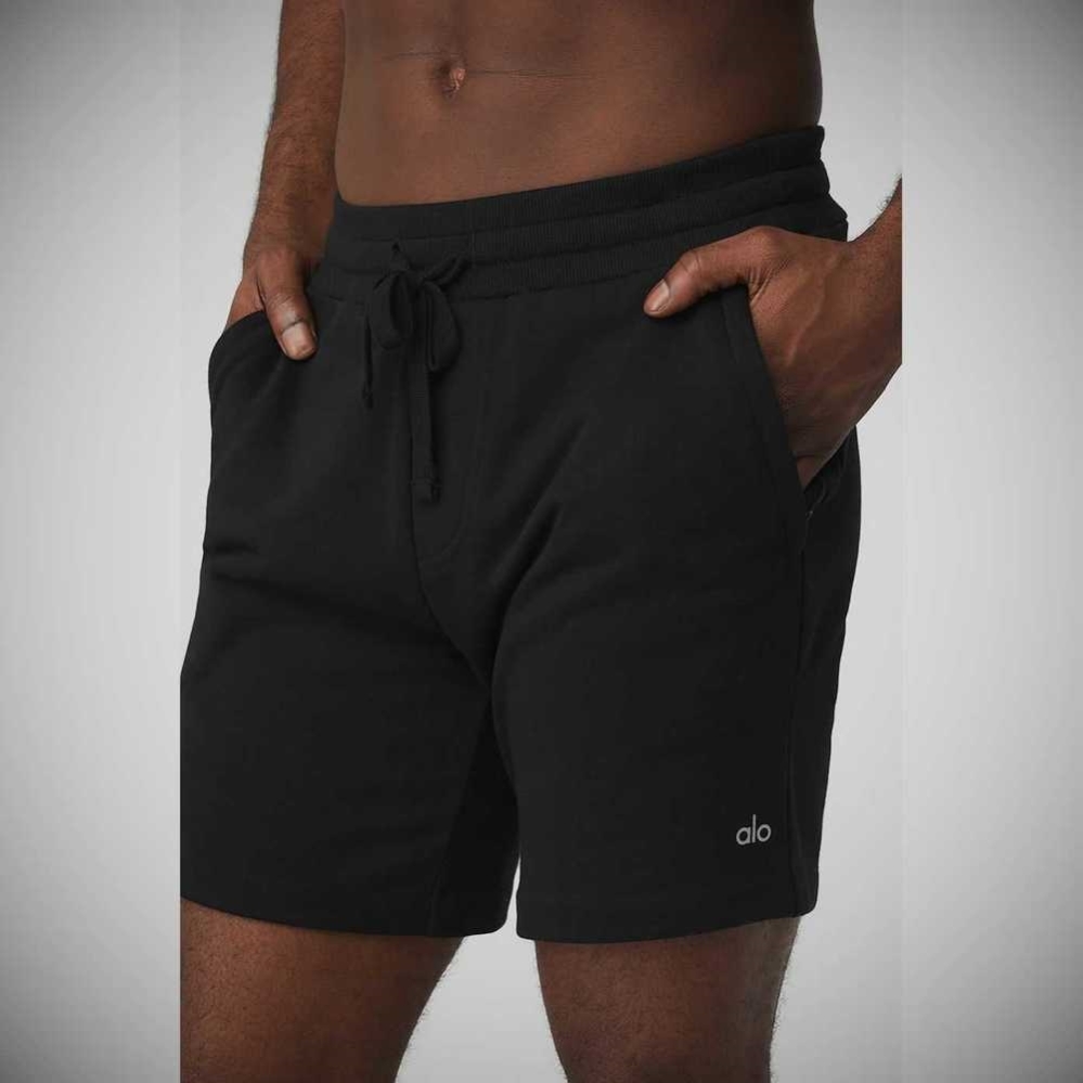 Bermudas Alo Yoga Chill Hombre Negros | MX-85RCBZ