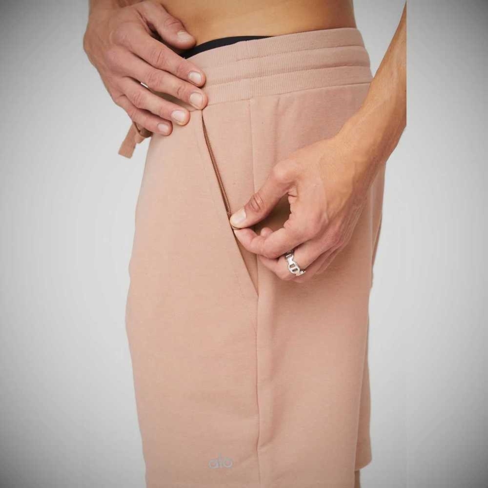 Bermudas Alo Yoga Chill Hombre Rosas Grises | MX-09CTAR