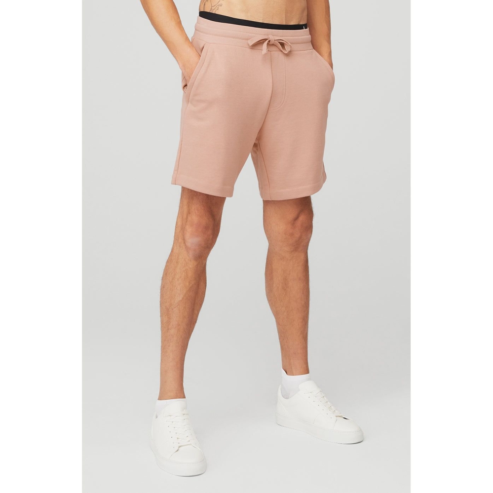 Bermudas Alo Yoga Chill Hombre Rosas Grises | MX-09CTAR