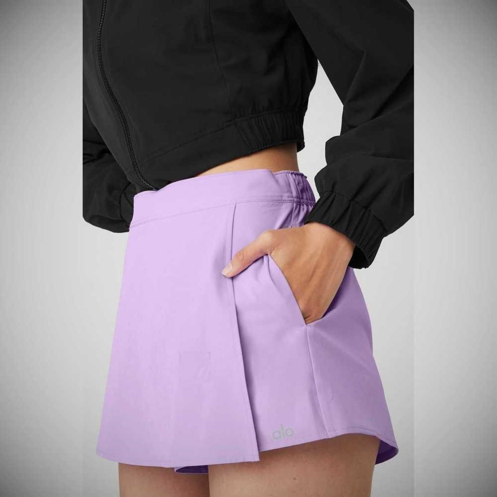 Bermudas Alo Yoga Clubhouse Skort Mujer Morados | MX-68KBLU