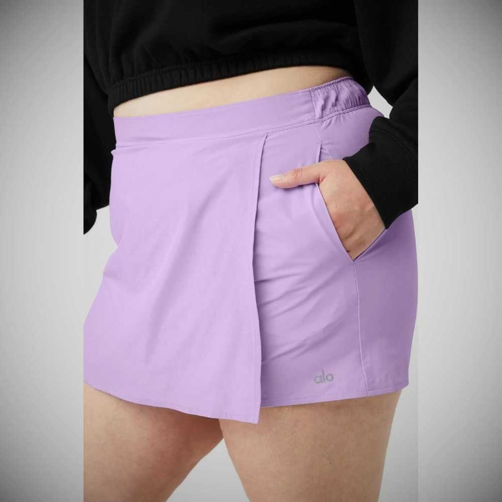 Bermudas Alo Yoga Clubhouse Skort Mujer Morados | MX-68KBLU