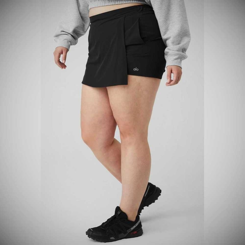 Bermudas Alo Yoga Clubhouse Skort Mujer Negros | MX-96PWKH