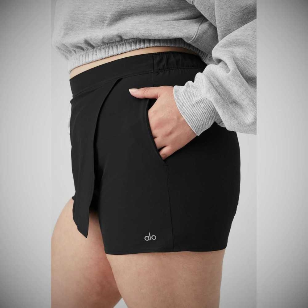 Bermudas Alo Yoga Clubhouse Skort Mujer Negros | MX-96PWKH