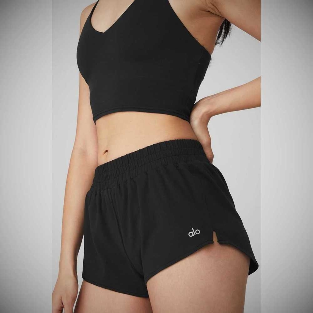 Bermudas Alo Yoga Dolphin Mujer Negros | MX-43UMLH