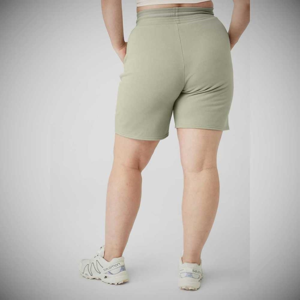 Bermudas Alo Yoga High-Cintura Easy Sweat Mujer Grises | MX-98CXLV