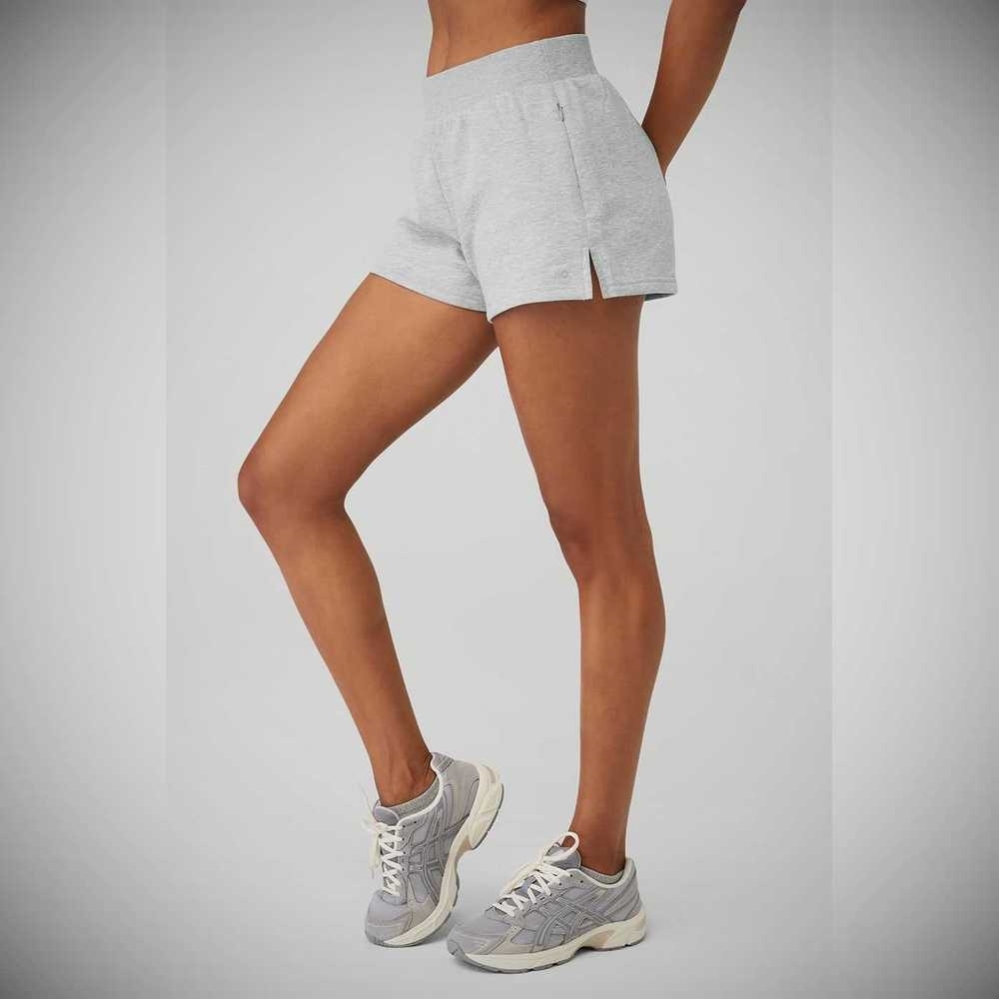 Bermudas Alo Yoga High-Cintura Headliner Mujer Grises | MX-03WKGQ