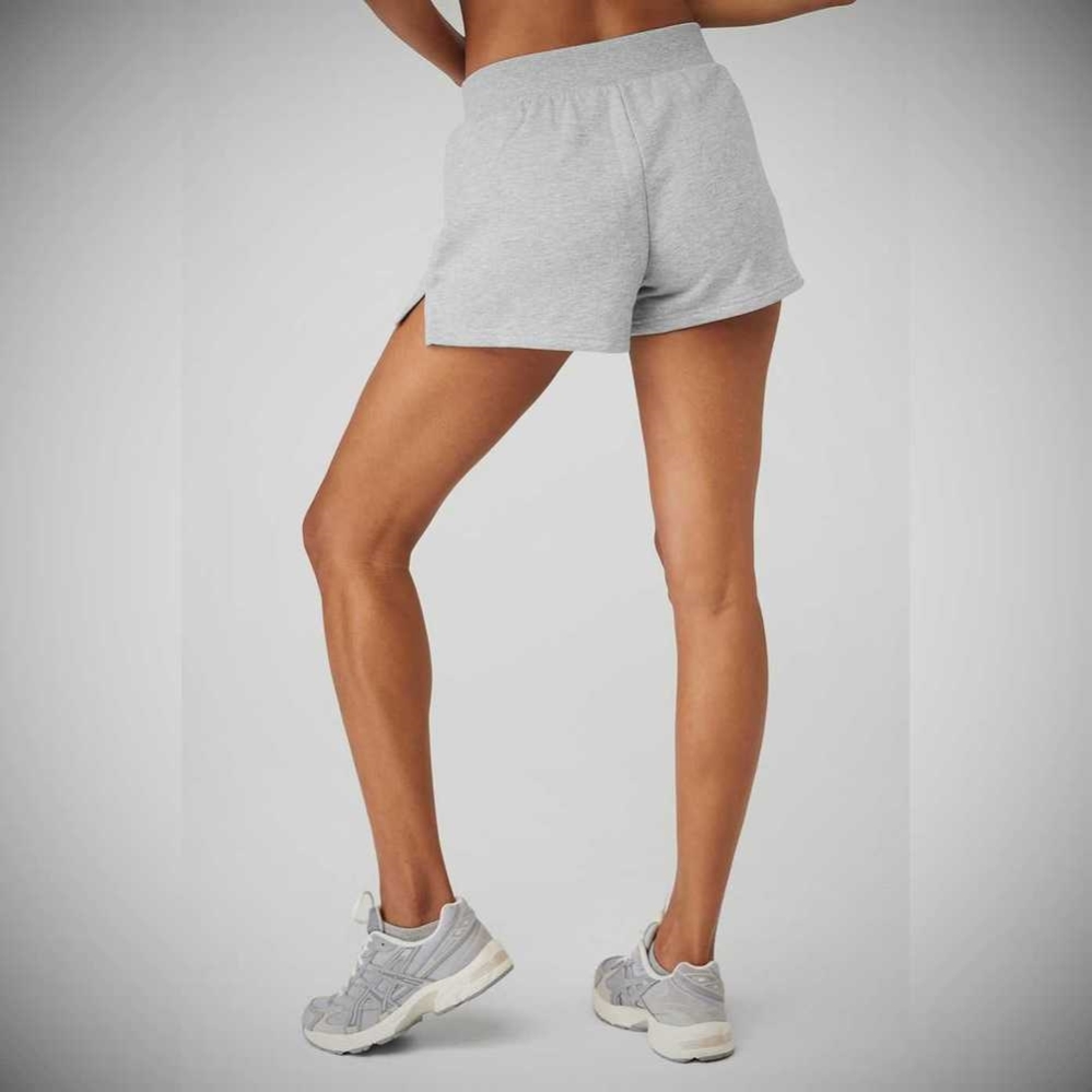 Bermudas Alo Yoga High-Cintura Headliner Mujer Grises | MX-03WKGQ