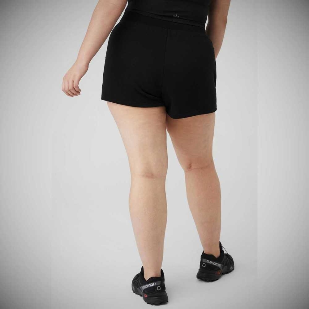 Bermudas Alo Yoga High-Cintura Headliner Mujer Negros | MX-58PCJS