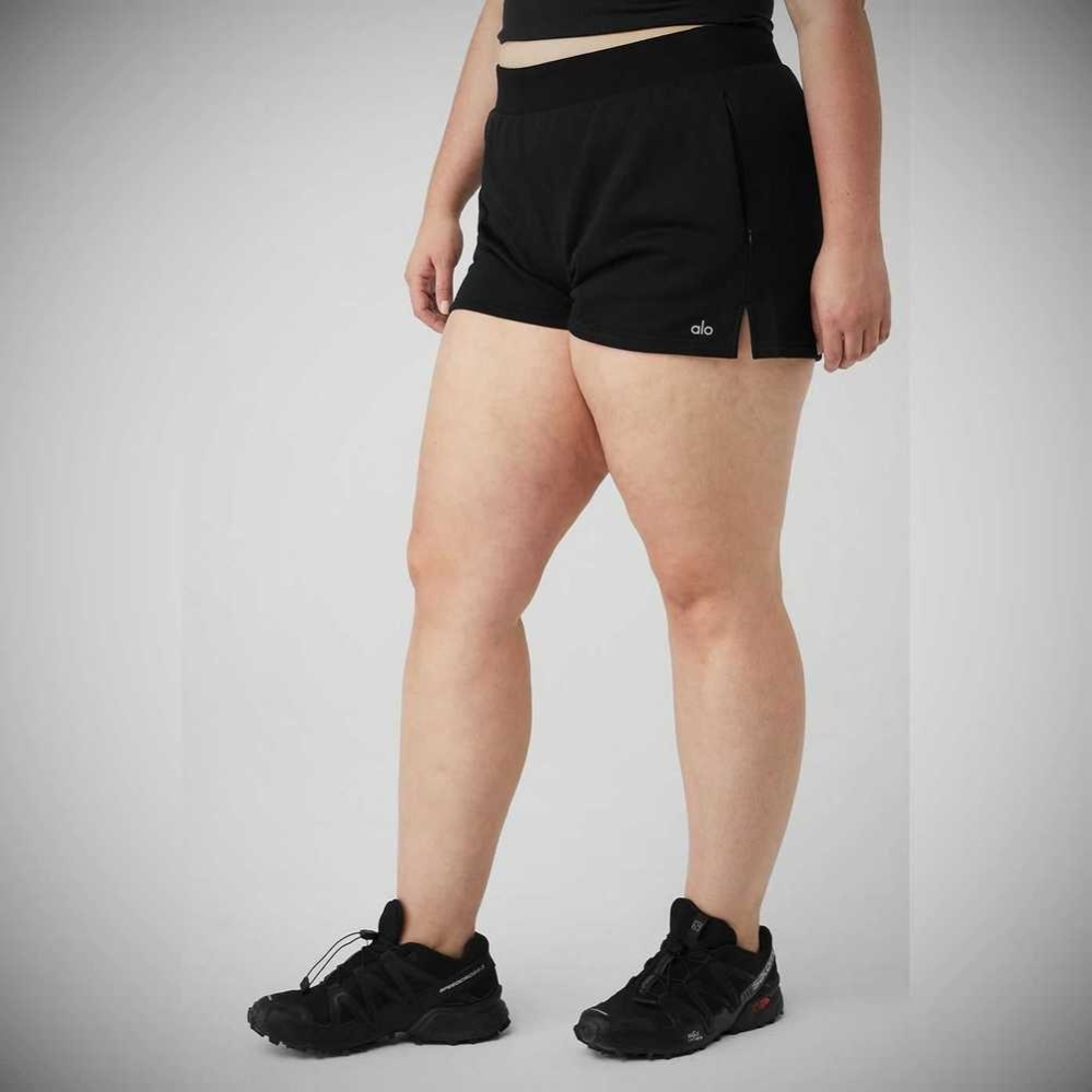 Bermudas Alo Yoga High-Cintura Headliner Mujer Negros | MX-58PCJS