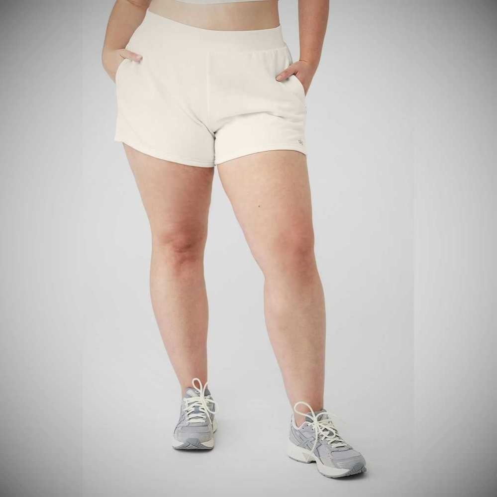 Bermudas Alo Yoga High-Cintura Headliner Mujer Blancos | MX-92DRCP