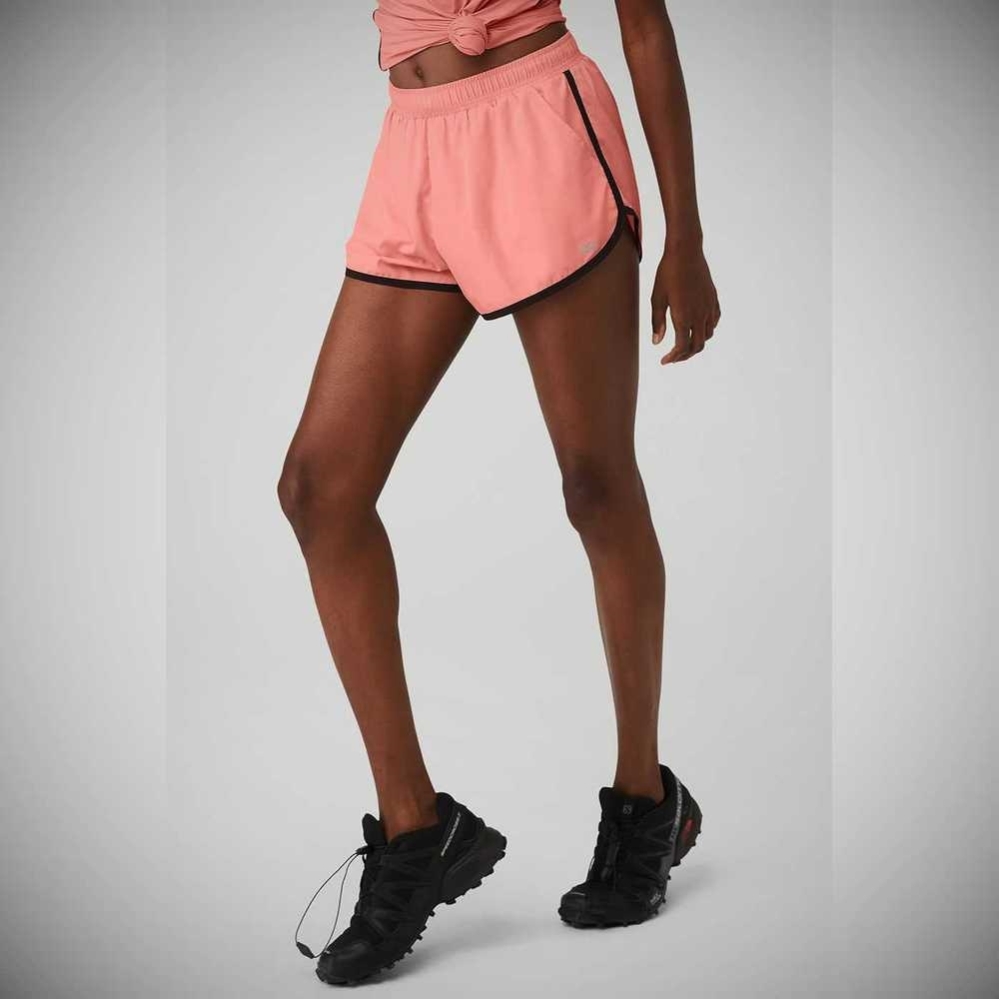 Bermudas Alo Yoga Ivy League Dolphin Mujer Rosas Negros | MX-74LHJR