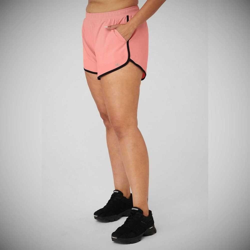 Bermudas Alo Yoga Ivy League Dolphin Mujer Rosas Negros | MX-74LHJR