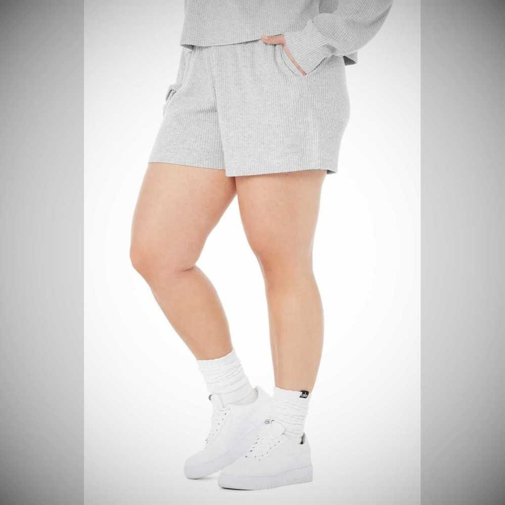 Bermudas Alo Yoga Muse Mujer Grises | MX-73MSPQ