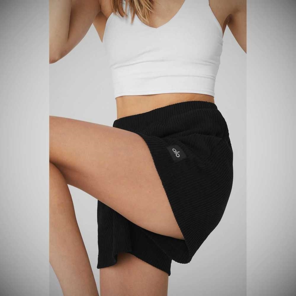 Bermudas Alo Yoga Muse Mujer Negros | MX-17TZSC