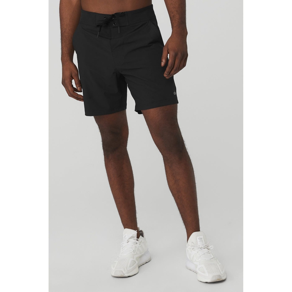 Bermudas Alo Yoga Plow Board Hombre Negros | MX-35BHTR