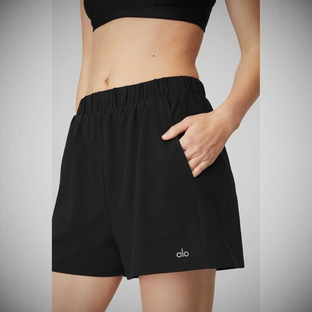 Bermudas Alo Yoga Ready Set Mujer Negros | MX-13JEVN