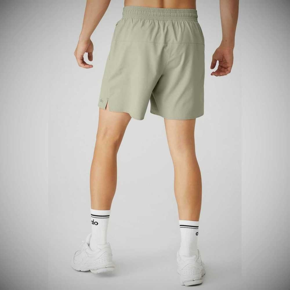 Bermudas Alo Yoga Ripstop 7'' On-Set Hombre Grises | MX-91FYPO