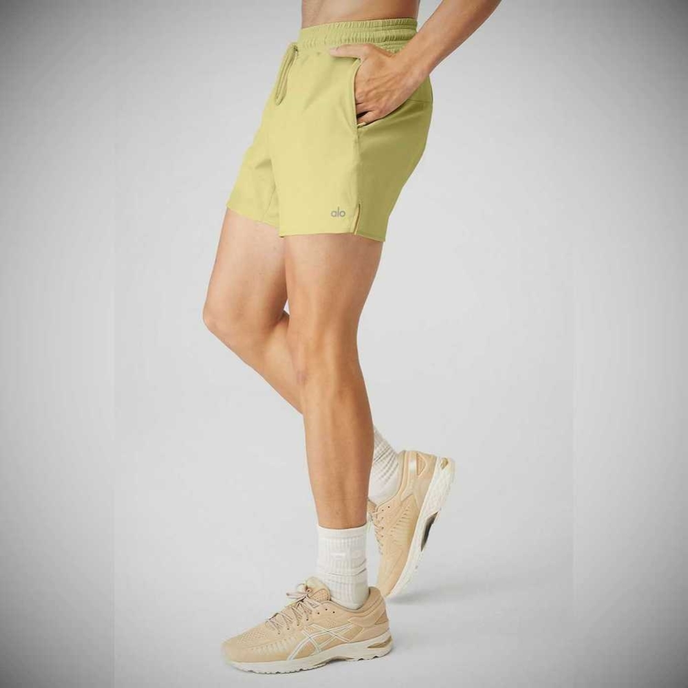 Bermudas Alo Yoga Ripstop 7” On-Set Hombre Grises Amarillos | MX-72NAMH