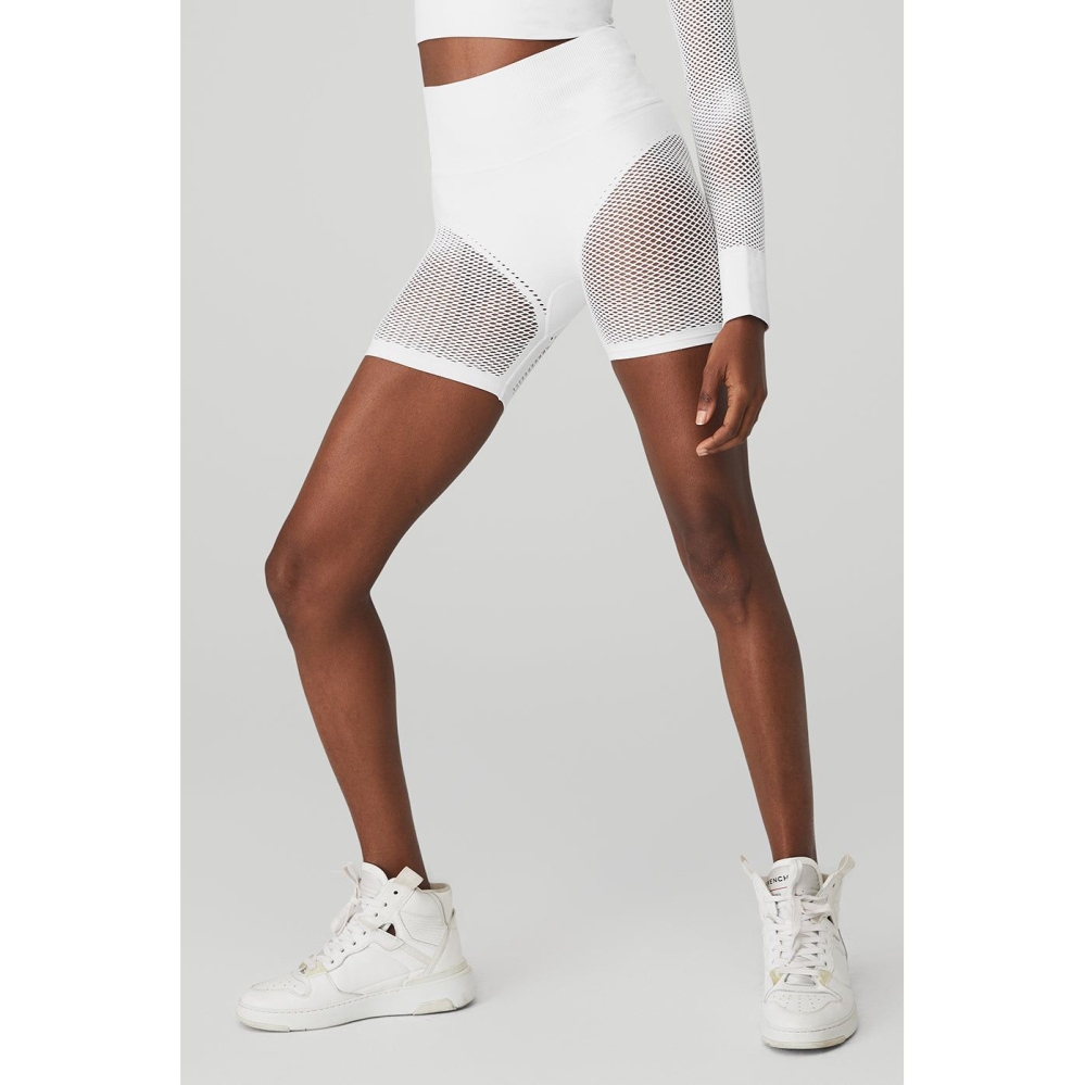 Bermudas Alo Yoga Seamless High-Cintura Limitless Open Air Mujer Blancos | MX-05LXDF