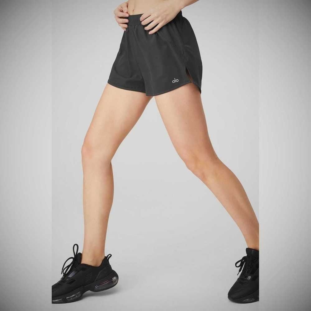 Bermudas Alo Yoga Stride Mujer Grises | MX-67SXGP