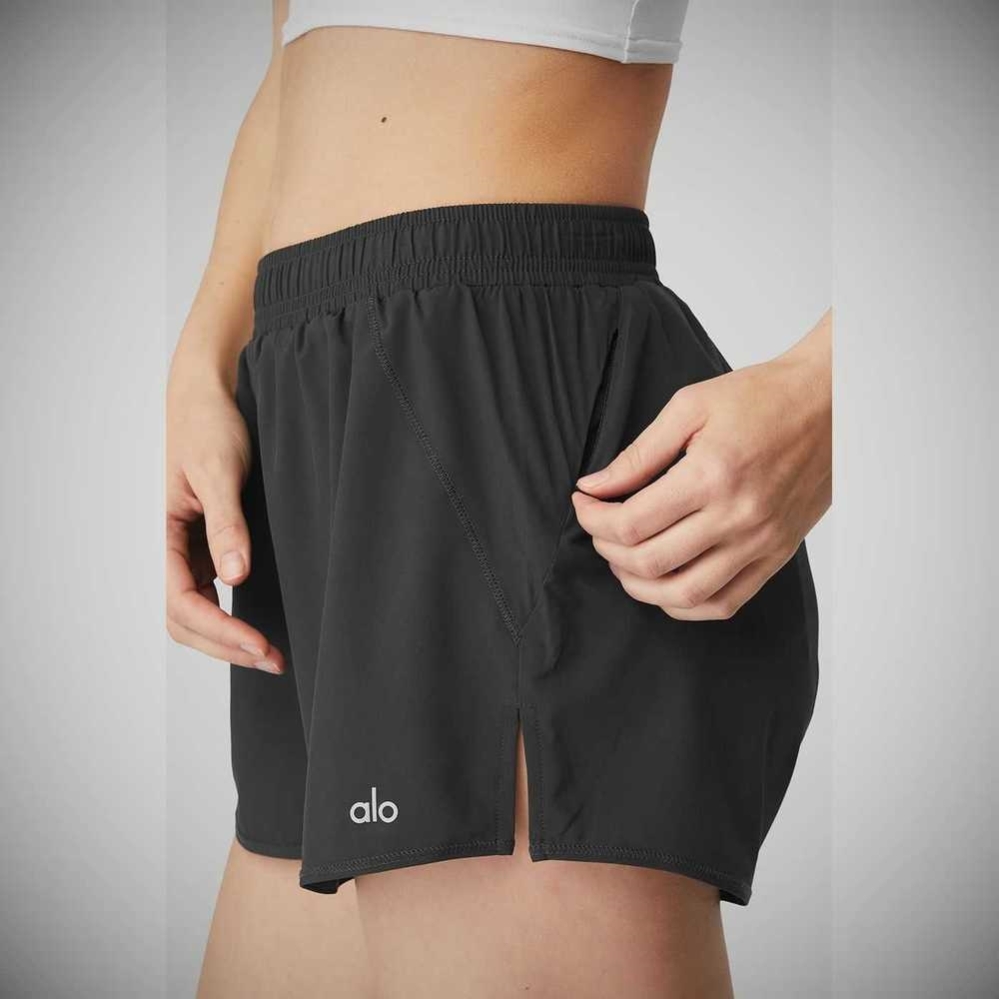 Bermudas Alo Yoga Stride Mujer Grises | MX-67SXGP