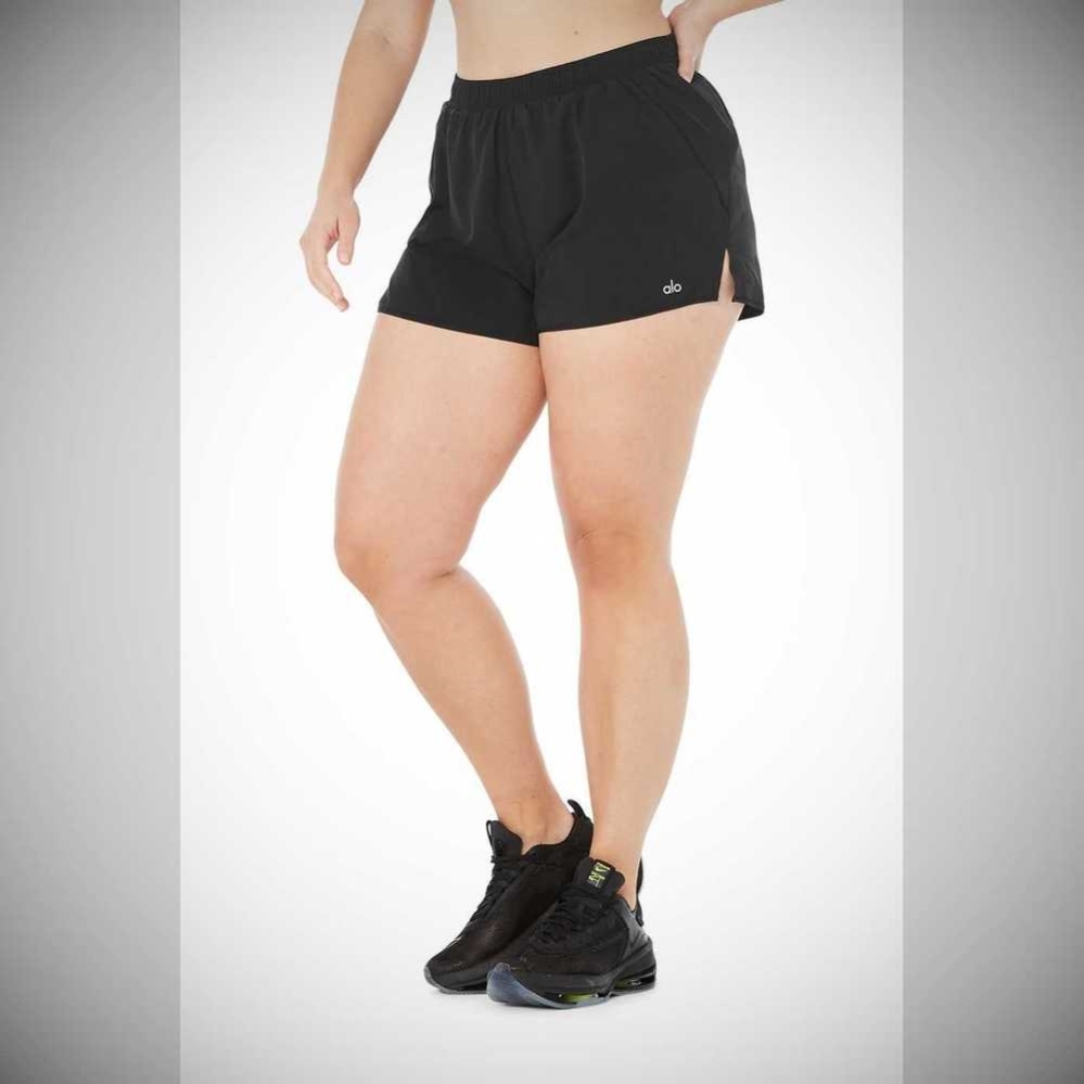 Bermudas Alo Yoga Stride Mujer Negros | MX-60ONQI