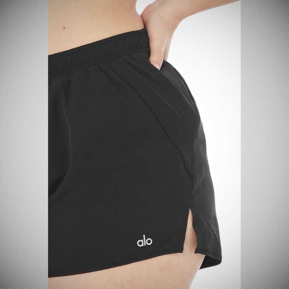 Bermudas Alo Yoga Stride Mujer Negros | MX-60ONQI