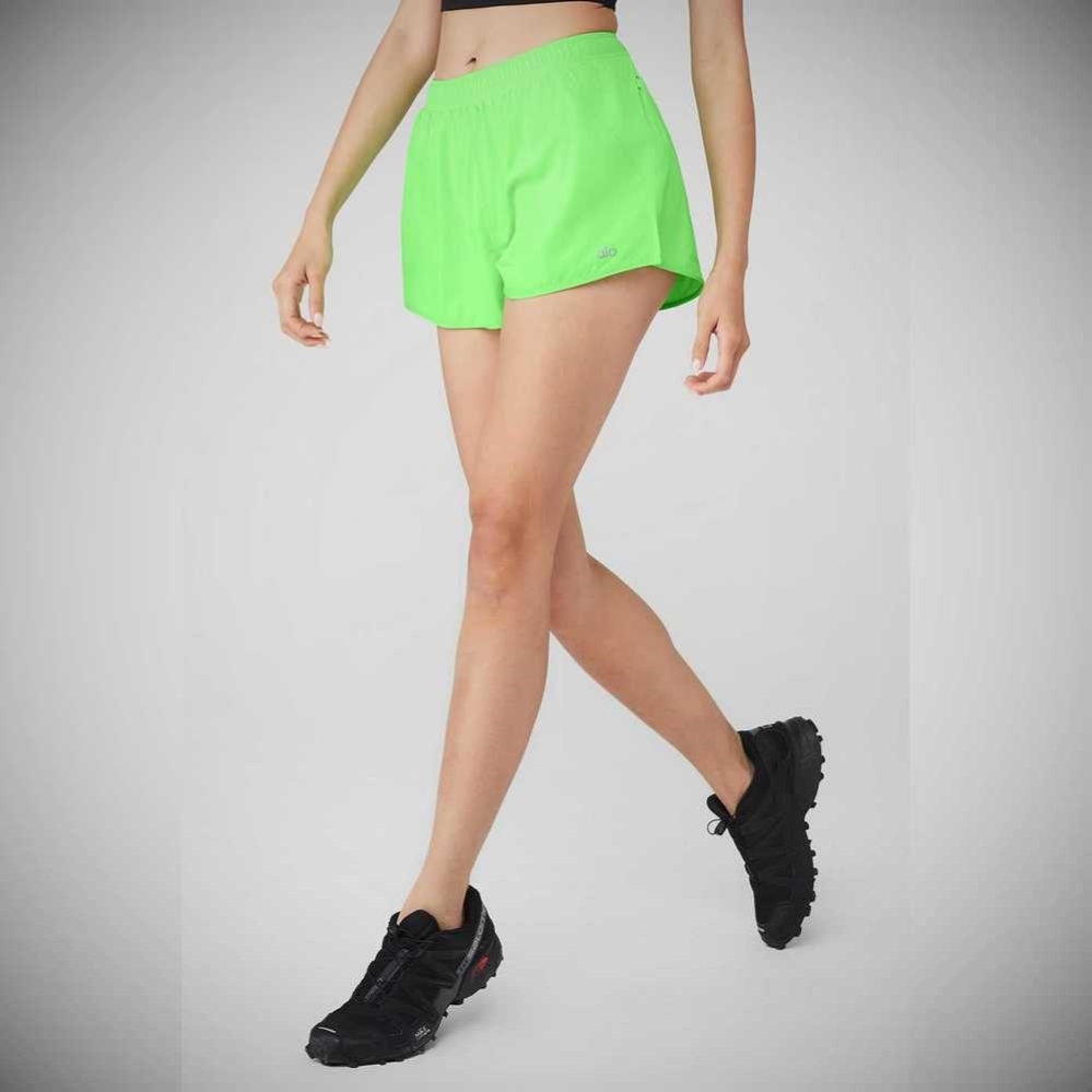 Bermudas Alo Yoga Stride Mujer Verdes | MX-85RONU