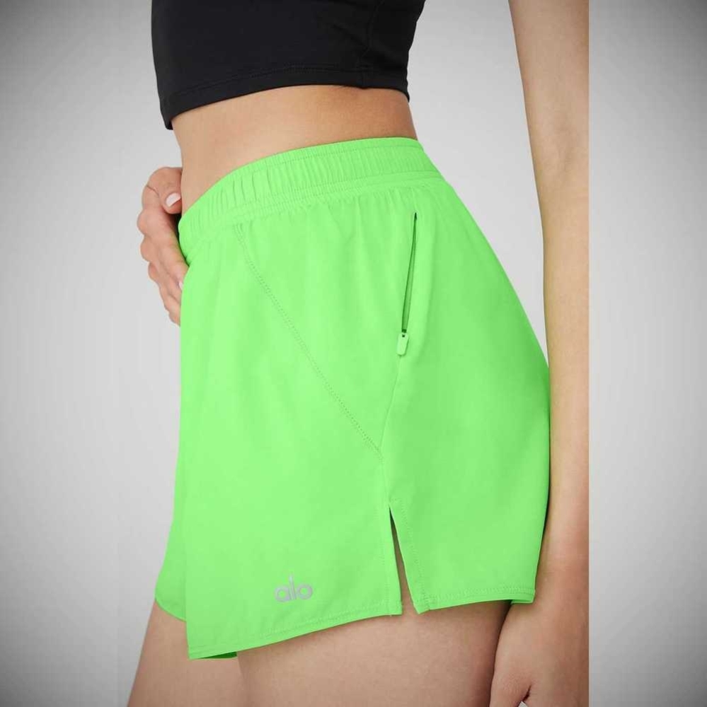 Bermudas Alo Yoga Stride Mujer Verdes | MX-85RONU