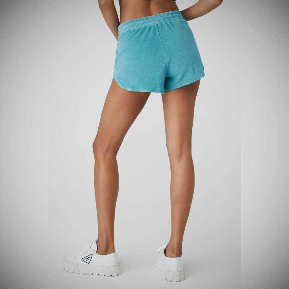 Bermudas Alo Yoga Terry High-Cintura Beachside Mujer Azules | MX-15VRIW