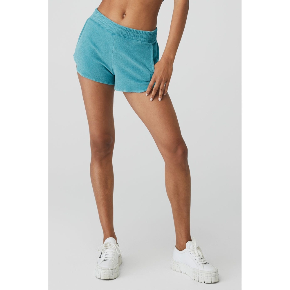 Bermudas Alo Yoga Terry High-Cintura Beachside Mujer Azules | MX-15VRIW