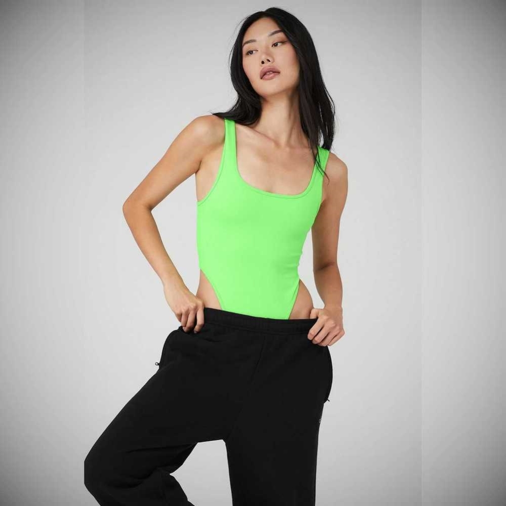 Bodysuit Alo Yoga Airbrush Hot Shot Mujer Verdes | MX-31WFGR