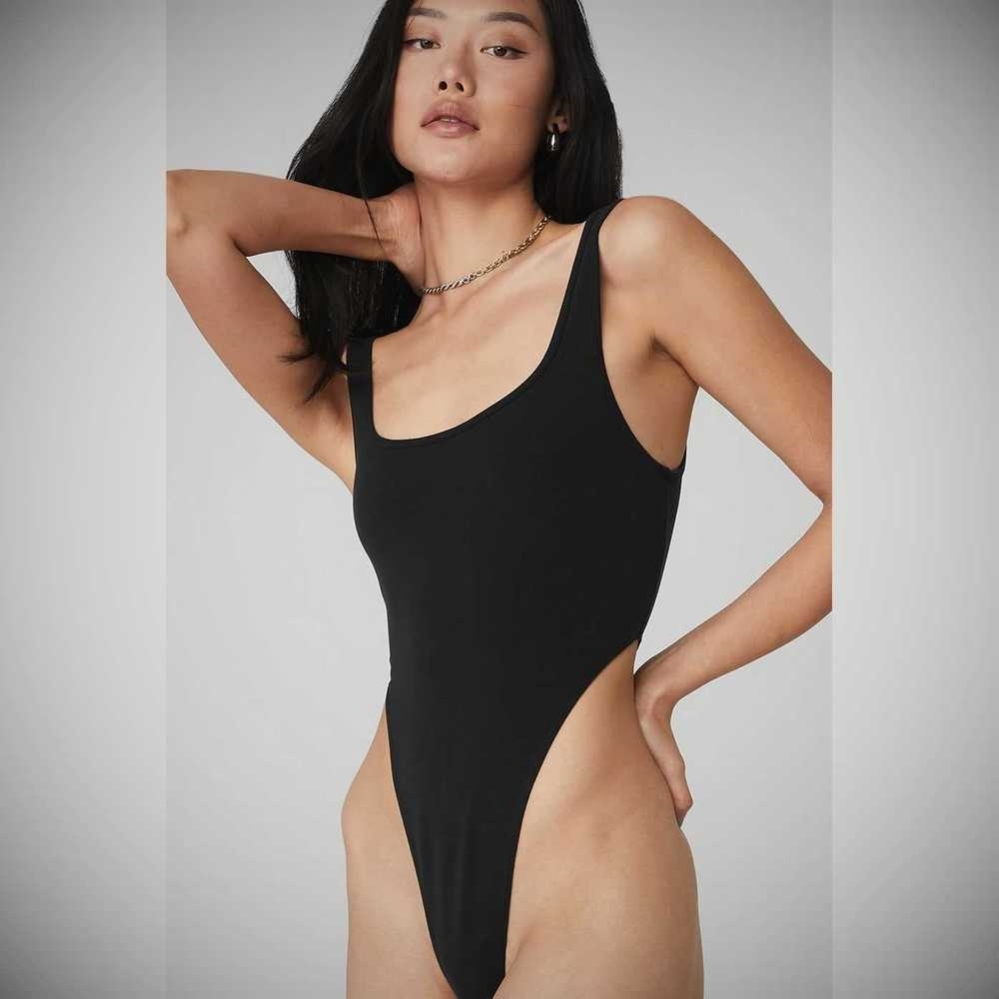 Bodysuit Alo Yoga Airbrush Hot Shot Mujer Negros | MX-50KYMF