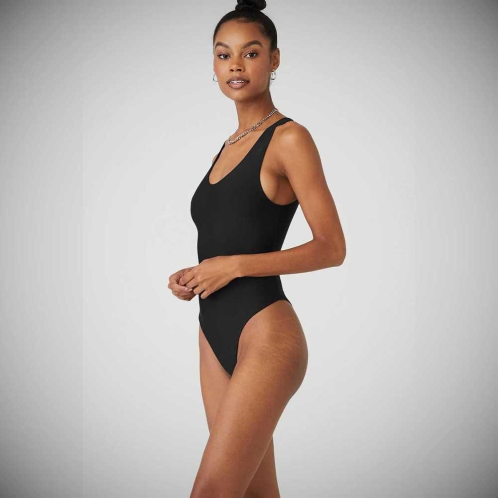 Bodysuit Alo Yoga Airlift Barre Mujer Negros | MX-27YAIE