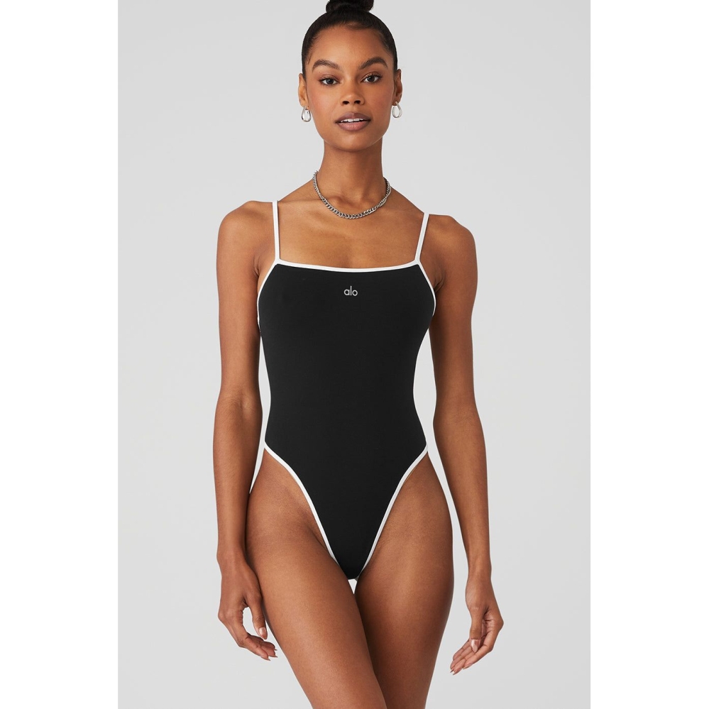 Bodysuit Alo Yoga Ivy League Mujer Negros Blancos | MX-34GRMN