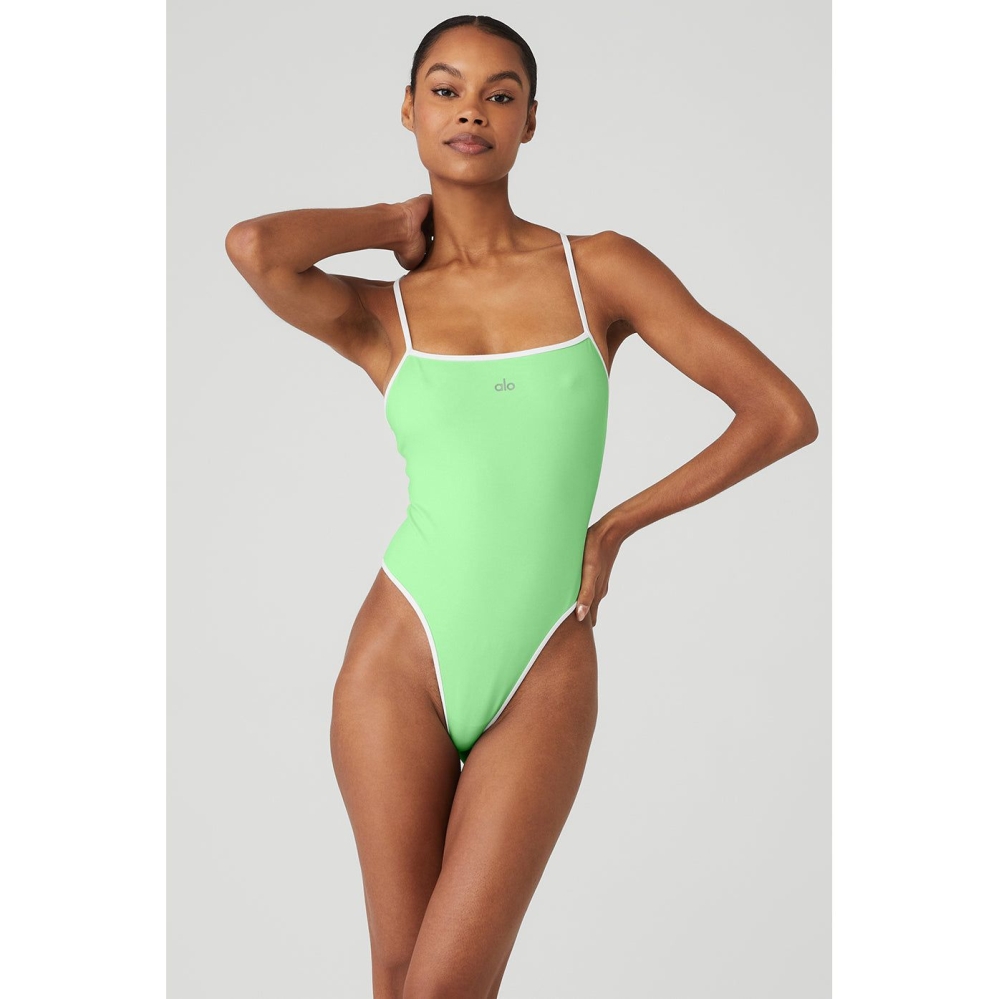 Bodysuit Alo Yoga Ivy League Mujer Verdes Blancos | MX-21VTWC