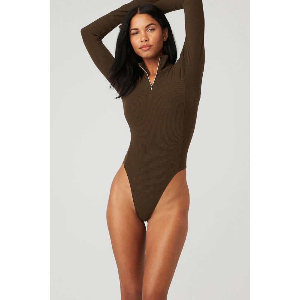 Bodysuit Alo Yoga Rise-Up Mujer Cafes | MX-72BRNM