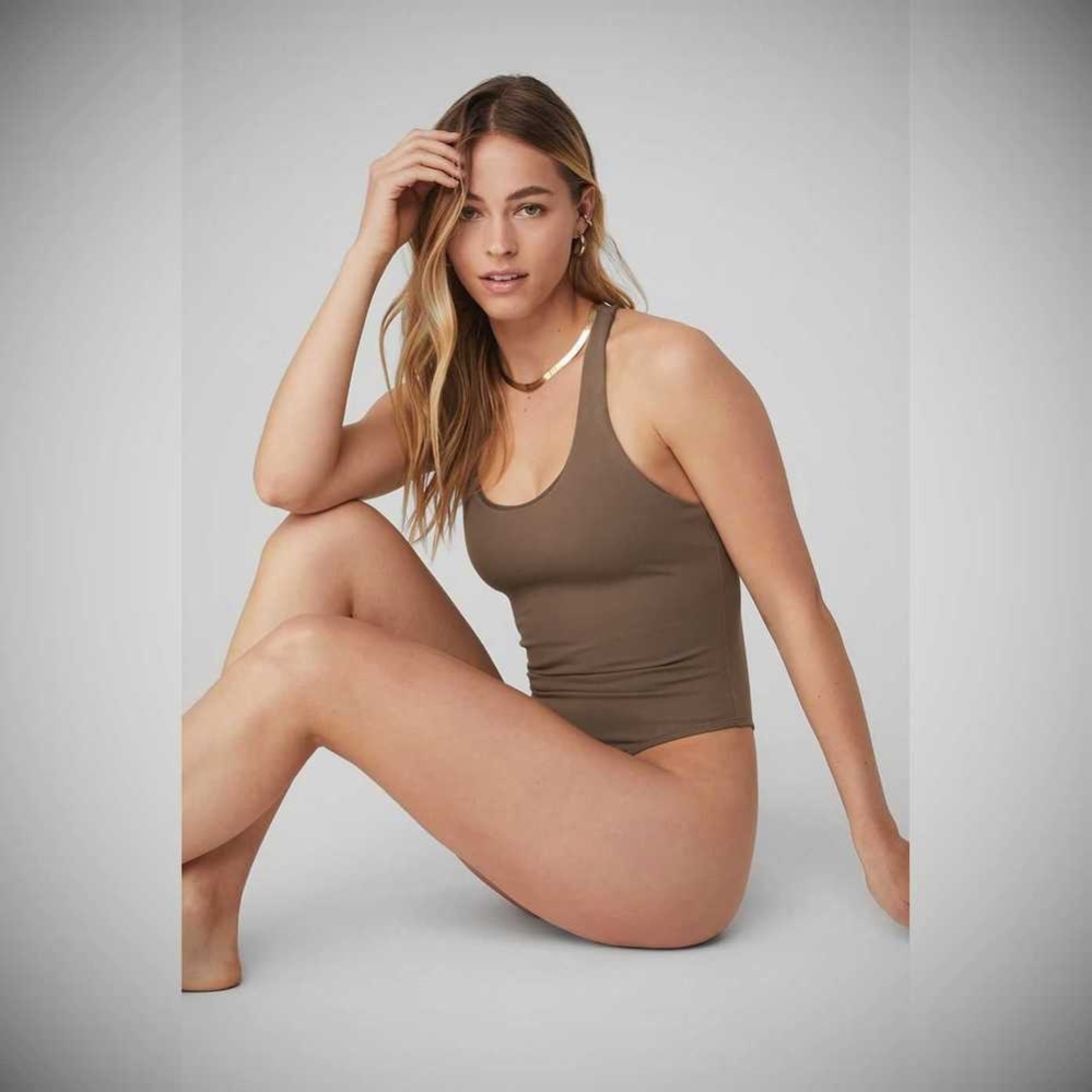 Bodysuit Alo Yoga Sleek Back Mujer Cafes | MX-51GSZU