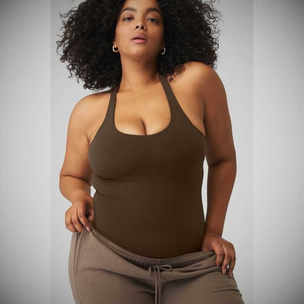 Bodysuit Alo Yoga Sleek Back Mujer Cafes | MX-54NCKV