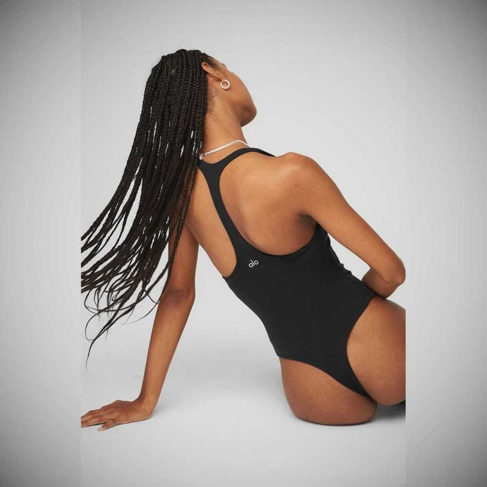 Bodysuit Alo Yoga Sleek Back Mujer Negros | MX-40WONF