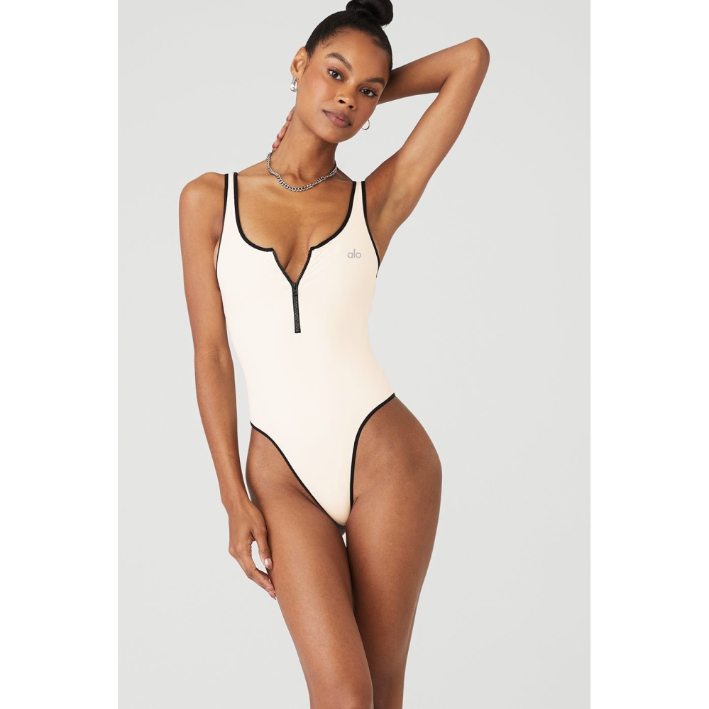 Bodysuit Alo Yoga Supernova Mujer Blancos Negros | MX-61YOBK