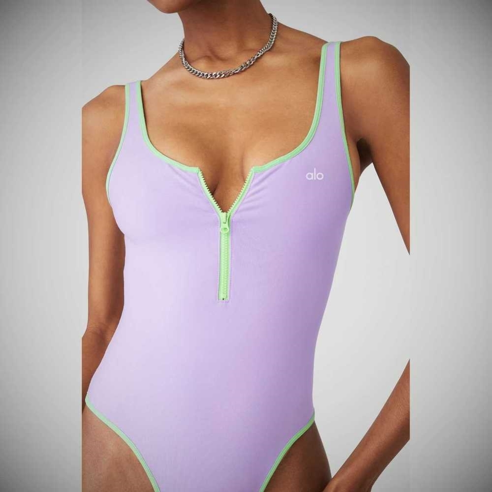 Bodysuit Alo Yoga Supernova Mujer Morados Verdes | MX-18HFBO