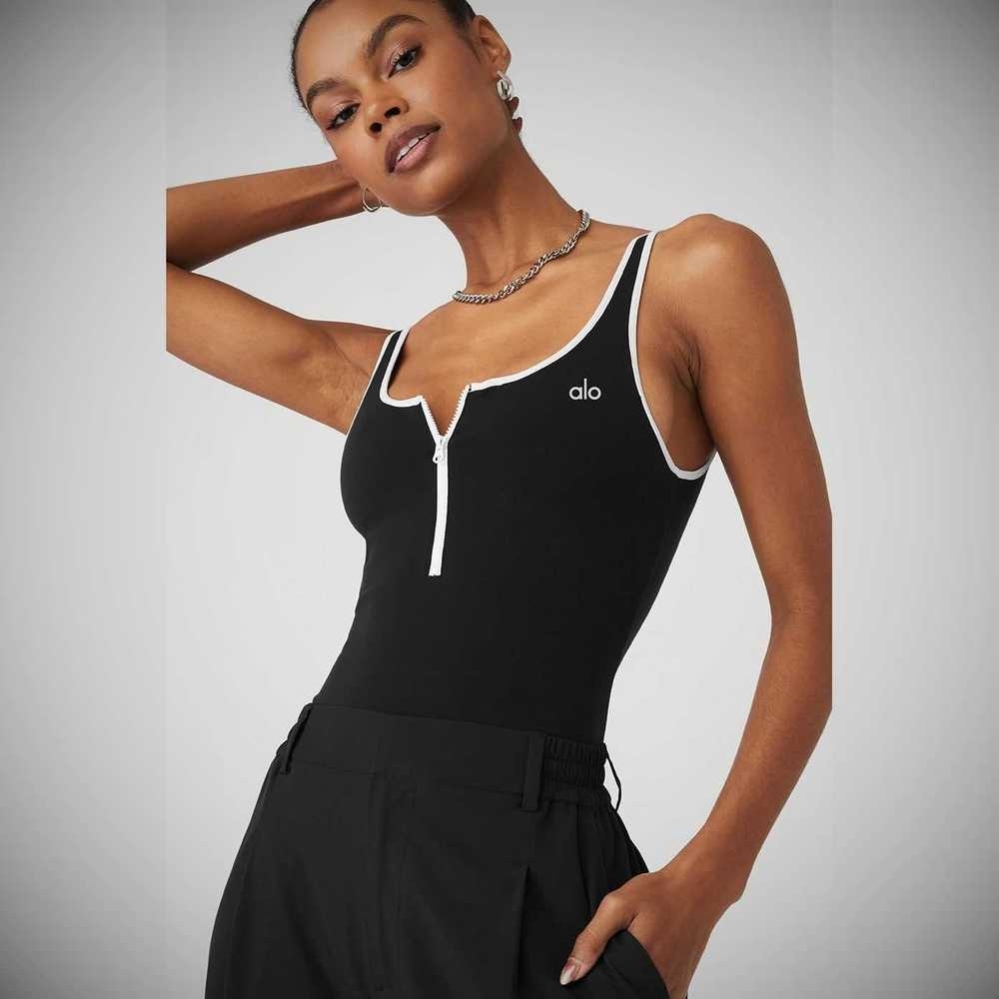 Bodysuit Alo Yoga Supernova Mujer Negros Blancos | MX-68ORDQ