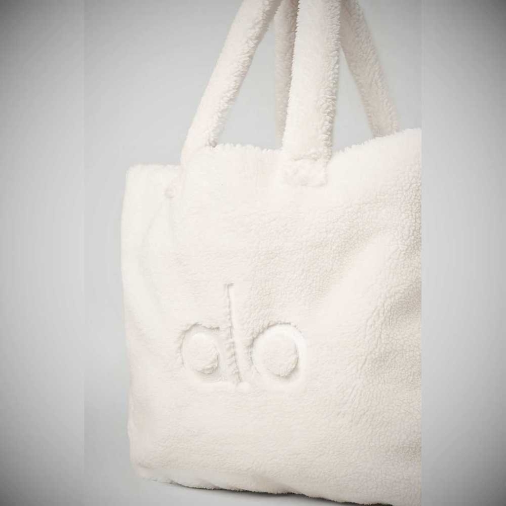 Bolsas Alo Yoga Foxy Sherpa Tote Mujer Blancos | MX-98LOQS