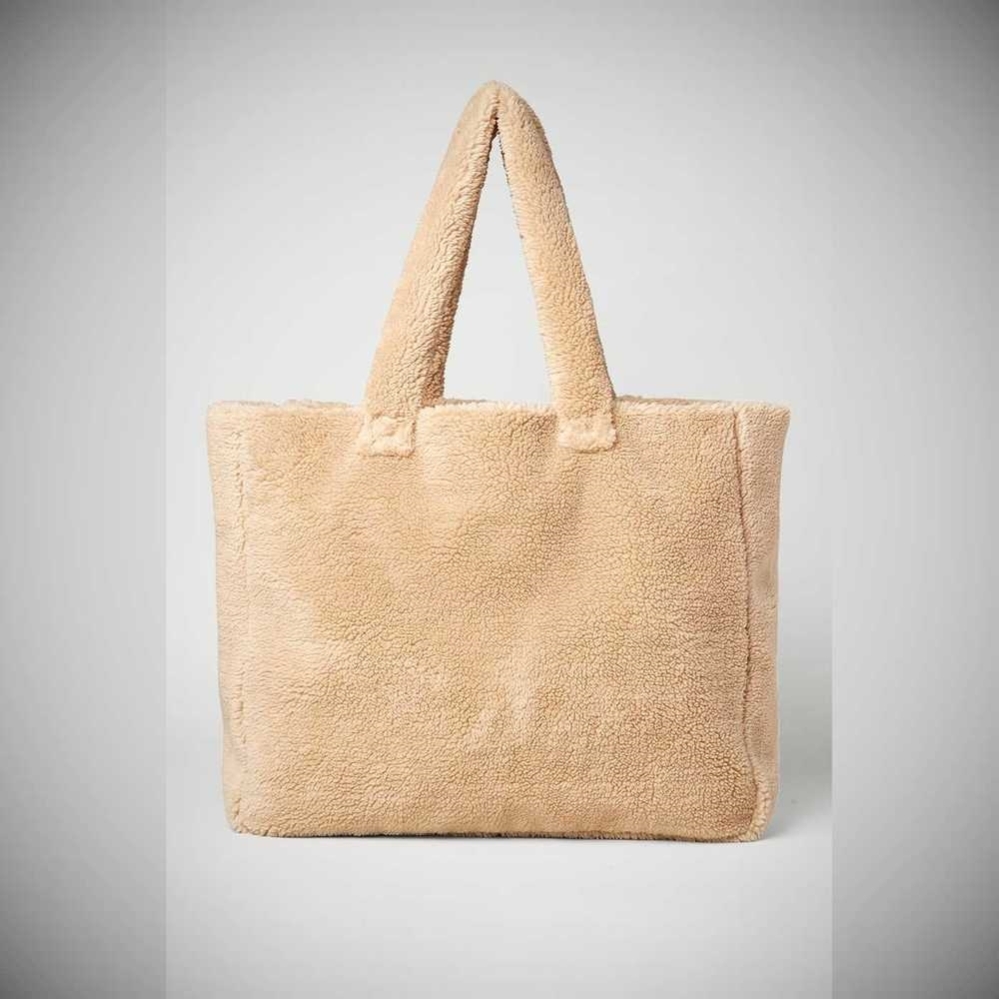 Bolsas Alo Yoga Foxy Sherpa Tote Mujer Camel | MX-30NWOS