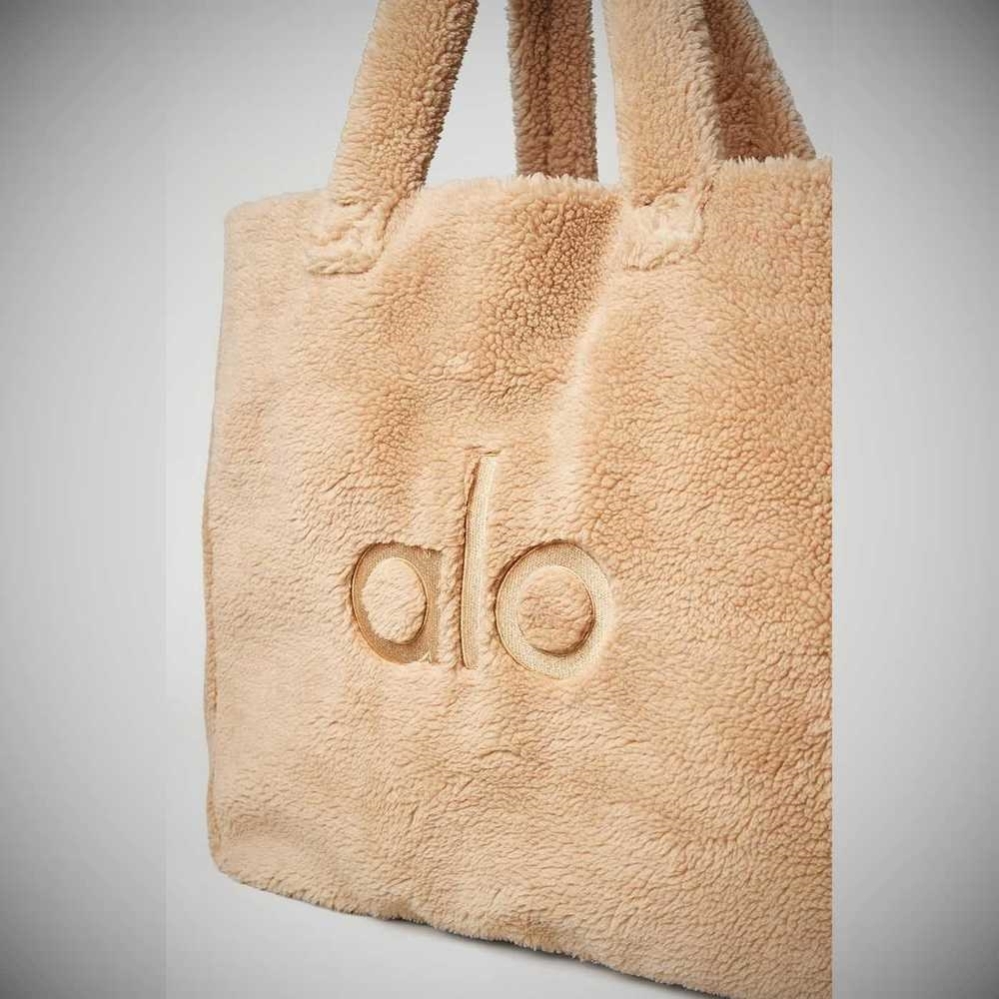 Bolsas Alo Yoga Foxy Sherpa Tote Mujer Camel | MX-30NWOS